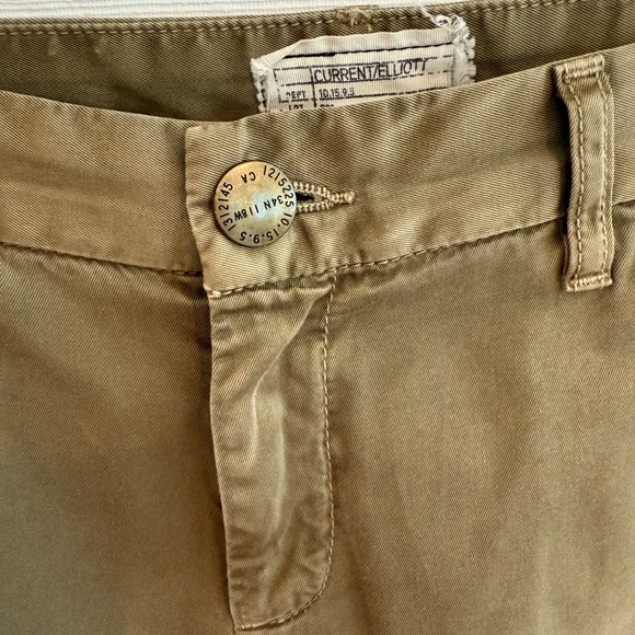 Current/Elliott olive distressed trousers, size 25 - Picture 4 of 4